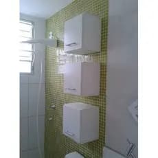 Armario Com Porta Trio Nicho Decorativo Mdf Branco 30x30x15 100% MDF.