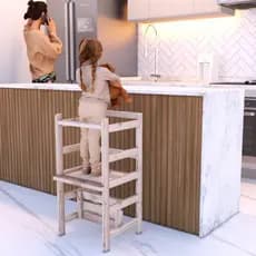 Brinquedo Montessori Para Crianças Torre De Aprendizagem Móveis Pinus