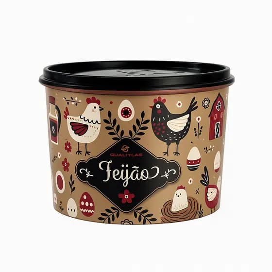 Potes de Mantimentos Galinha Premium (5 Unidades) – Armazenamento e Decoração para Cozinha