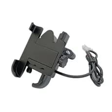 Suporte Celular Moto/bike Alumínio C/carregador Fix. Guidão