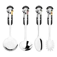 Kit Utensílios Para Cozinha Com 4 Peças Aço Inox