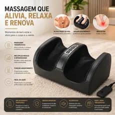 Massageador Elétrico Para Pés Com Aquecimento Relaxamento Circulação Massagem Terapêutica Bivolt