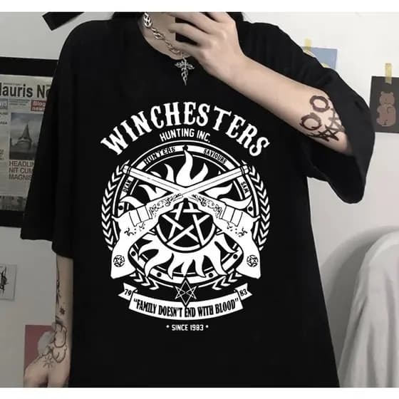 Camiseta Supernatural Winchester - Série - UNISSEX