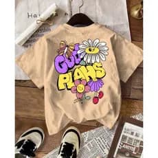 Camiseta Menina Manga Curta Estilosa 100% Algodão
