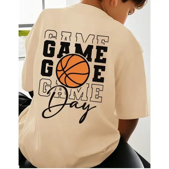 Camiseta Algodão Infantil Estampada Masculino Game Day Basquete 311 Jogos Presentes Dia das Crianças Shopping