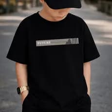 Camiseta Infantil e Juvenil Estampada Future Linha 100% Algodão Premium Criança Personalizada Unissex Blusa Camisa