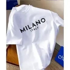 Camisa Infantil 30.1 Camiseta Milano Italy Blusa Manga Curta Criança Malha Algodão Premium