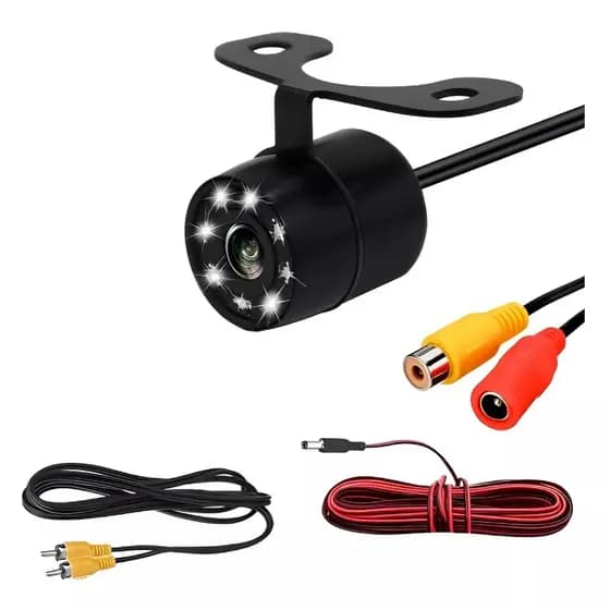 Câmera De Ré Universal Automotiva Borboleta Parachoque Com Visão Noturna Colorida Carro Caminhão