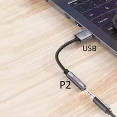 Adaptador Conector USB/P2 AD-047 Para PC e Notebook