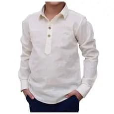 Camisa Social Bata Menino Linho Alfa 1596 Super Estilosa