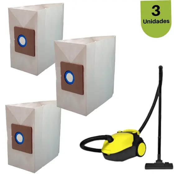 Filtro Saco de Aspirador Karcher VC5100 3Unids Limpeza diaria