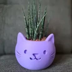 Vaso Decorativo Gatinho 3D – Suporte para Suculentas e Cactos