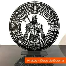 Decoração Geek Kratos God of War Deus da Guerra – Escultura Gamer Playstation Impressa em 3D