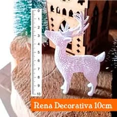 Rena Decorativa Natalina Impressão 3D Enfeite de Natal Moderno | Decoração Minimalista Presépio