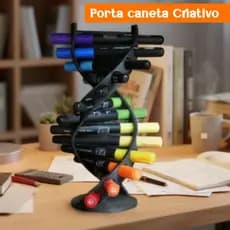 Suporte para Canetas em Dupla Hélice DNA – Organizador Criativo – Impressão 3D – Escritório