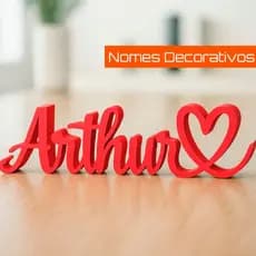 Nome Decorativo PERSONALIZADO em impressão 3D - Casamentos, Chá de bebê, Profissões e MUITO mais