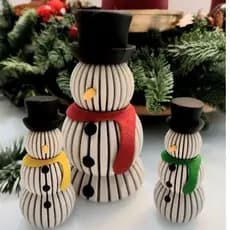 Boneco de Neve Natalino 3D em PLA – Decoração de Natal Criativa e Sustentável 🎄⛄