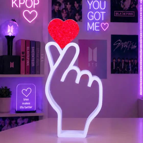 Símbolo Coreano Amor Kpop Dorama Decorativo 16cm Impressão 3D Presente Criativo Fofo Romântico