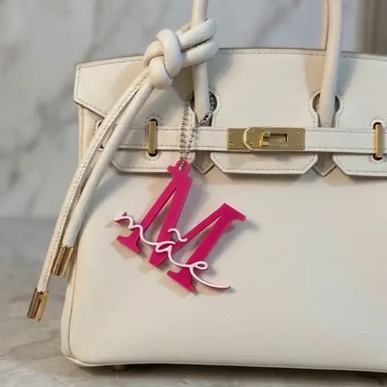 Chaveiro Mãe Personalizado 3D Letra Inicial Nome Amor Presente Criativo Dia das Mães Bolsa Carro