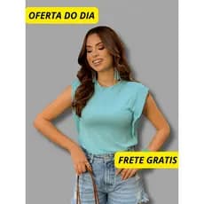 BLUSA MUSCLE TEE LISA  AMPLA CONFORTAVEL CANELADA