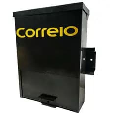 Caixa De Correio Preta Modelo Para Muro 25 X 6 X 20
