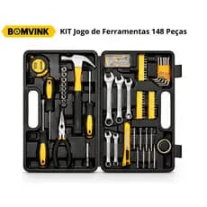 KIT Jogo de Ferramentas 148 Peças Bomvink Profissional Completo com Maleta | BOM-3916