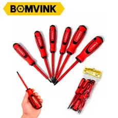 Chave Fenda Phillips Isolada 6 Peças | Bomvink | Profissional Eletricista Imantada