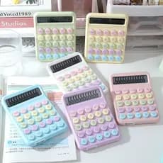 Calculadora Colorida Fofa Teclado Mecânico RZ.822 Max 12 Dígitos Calculadora Kawaii