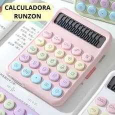 Calculadora Colorida Fofa Teclado Mecânico RZ.822 ou RZ.819 12 Dígitos Calculadora Kawaii