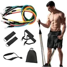 Kit Elasticos Extensores Fortes Para Treino Em Casa Pilates Academia Fisioterapia Exercicio