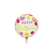Balãlo  Metalizado 18 Polegadas Happy Birthday Decoração de Aniversario