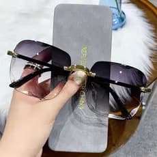 Óculos de sol retrô femininos com armação quadrada da moda óculos de sol com cor gradiente