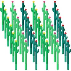 24 Unidades De Cacto Planta Com Caneta De Gel De Flor Adequada Para Escola , Material De Escritório Doméstico , Papelari
