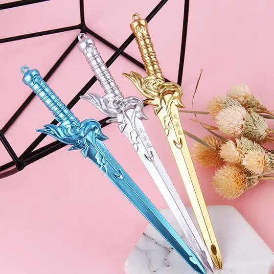 12pçs Espada Criativa De Desenho Animado Feng Qiuhuang Caneta Neutra Prêmio De Estudante Papelaria Presentes Feriado