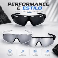 Óculos de Sol Masculino Baixa Pace Corrida Ciclismo Esportivo Proteção UV Haste Emborrachada