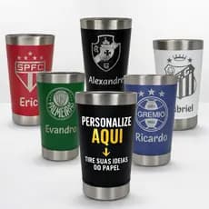 Kit 10 Copo Térmico Personalizado com Nome e Logo | Lembrancinha para Casamento, Aniversário