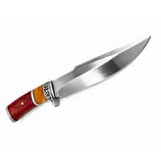 Faca De Caça Pesca Churrasco Luxo Personalizada com nome Fulltang Inox Com Bainha