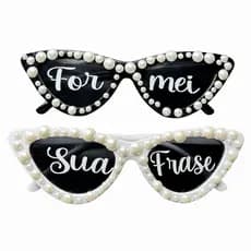 Óculos Feminino Formei com Pérolas Personalizado para Fotos Formatura Formando Ensaio Festa