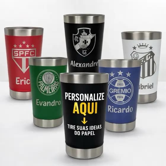 Copo Térmico Personalizado com Nome e Logo | Lembrancinha para Casamento, Aniversário