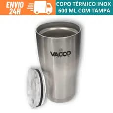 Copo Térmico de Inox com Tampa 600ml Conserva Quente ou Frio de 10 a 12 Horas