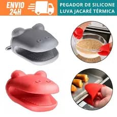 Pegador Luva Térmica De Silicone Jacaré Cozinha Fogão 230ºC Forma, Panela