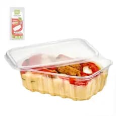Kit 24 Potes Retangular com Tampa para Marmitas fitness Fit 350ml 500ml 2l  Freezer Micro-ondas Sorvete Envio Imediato