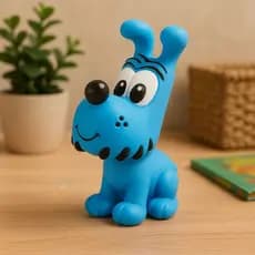 Boneco Bidu Mascote do Cebolinha - Turma da Monica Adijomar Cachorro Brinquedo Vinil Animal Desenho