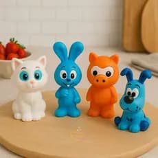 Kit 4 Mascotes Turma da Monica Sansao Mingau Bidu Chovinista