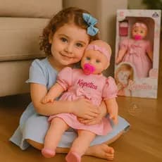 Boneca Bebezao Grande 65cm Com Olhos Moveis Xupetuca Menina