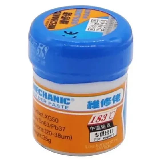 Solda Em Pasta Bga Smd Mechanic Xg-50 Retrabalho Reballing 42grs