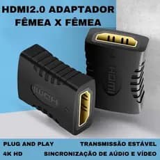 Adaptador Hdmi Femea X Femea Emenda Extensor Conector