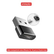 Adaptador Plug Usb C Fêmea Para Usb Macho Ultra Rápido Kapbom