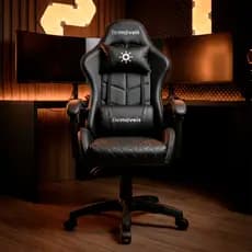Cadeira Gamer Belmóveis Confort BM4 Reclinável 150 Graus Ergonômica Giratória Couro PU Almofadas