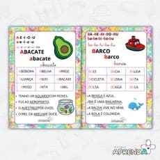 FICHAS DE LEITURA COMPLETAS PLASTIFICADAS – SÍLABAS, PALAVRAS E FRASES